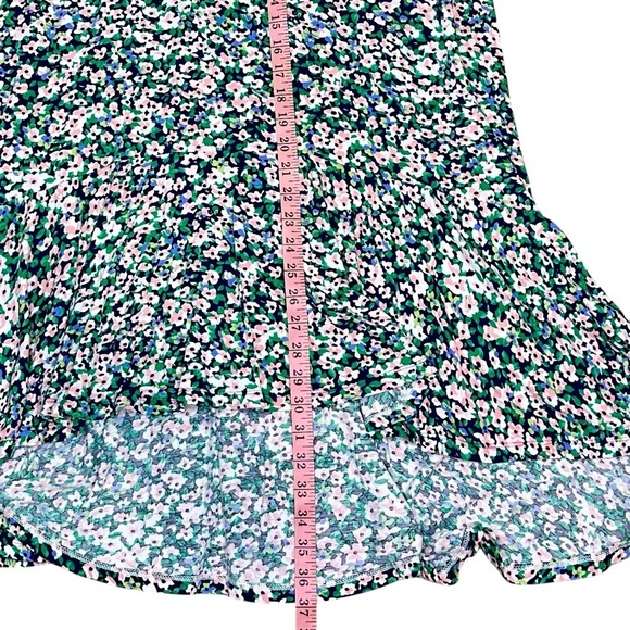 Talbots Green and White Ruffled High Low Maxi Skirt Size XS - Picture 12 of 12